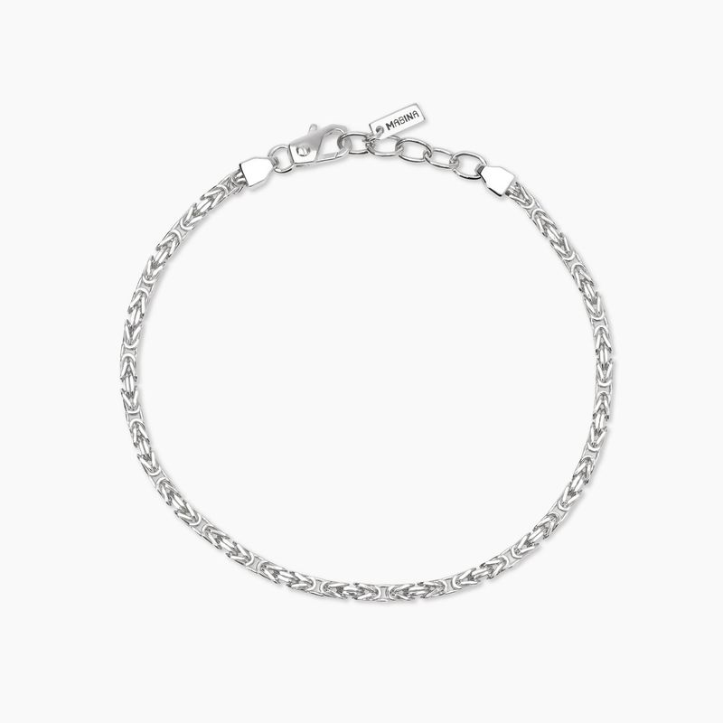 Mabina Bracciale in argento con catena bizantina