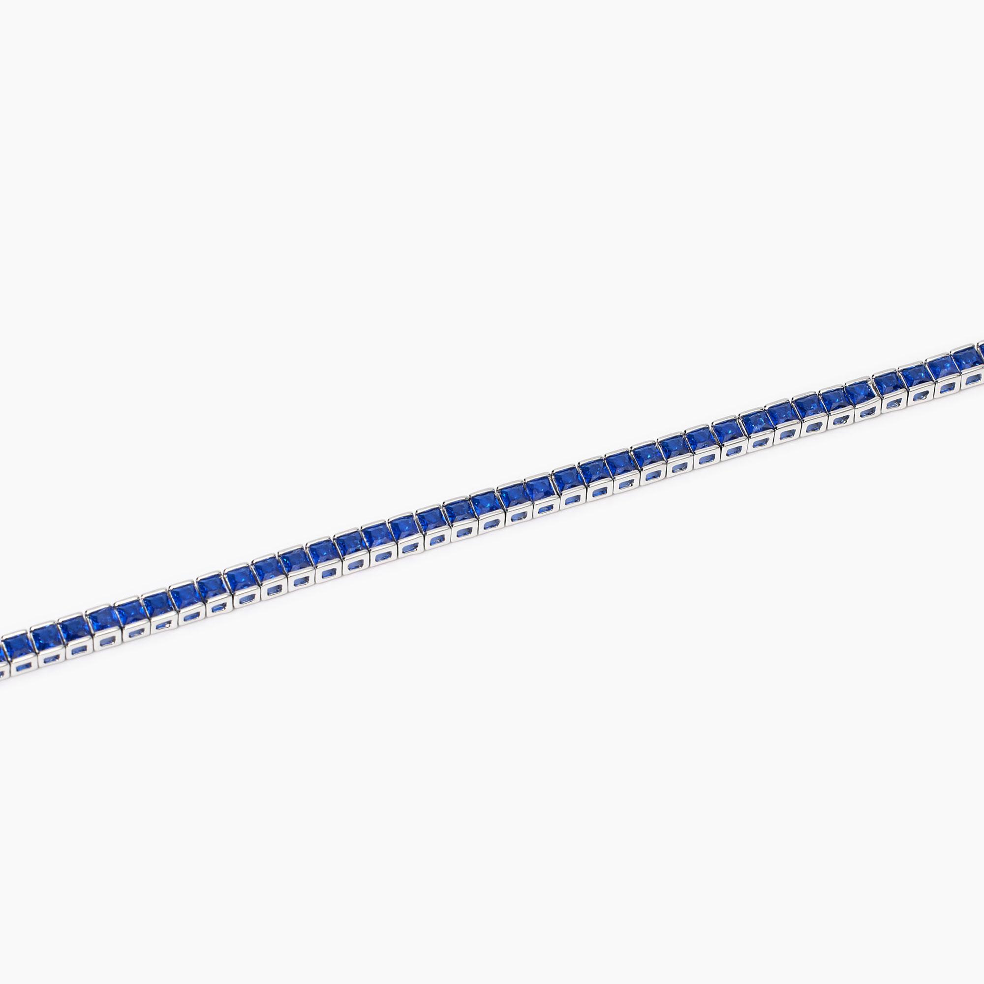 Mabina Bracciale tennis uomo con zaffiri sintetici