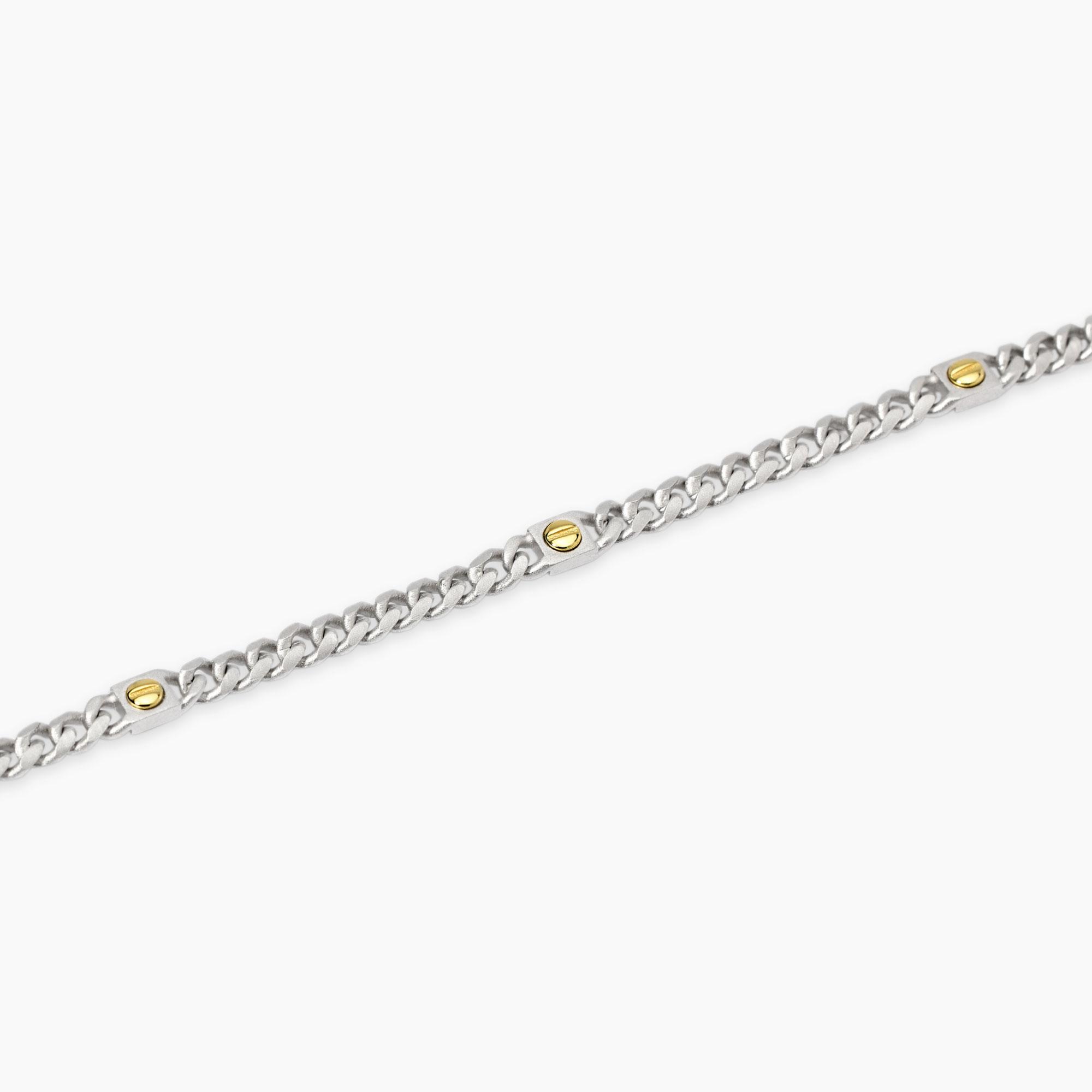 Mabina Bracciale regolabile con catena groumette e viti