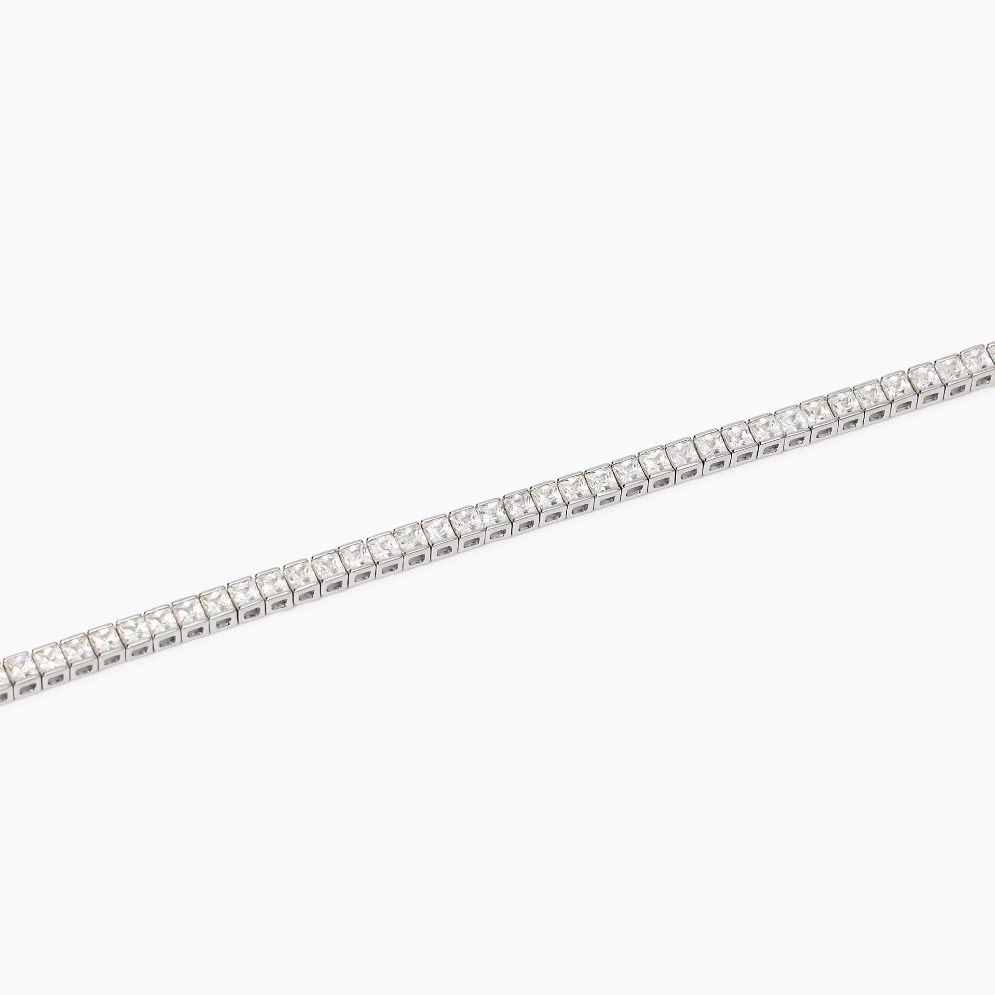 Mabina Bracciale tennis uomo con zirconi bianchi