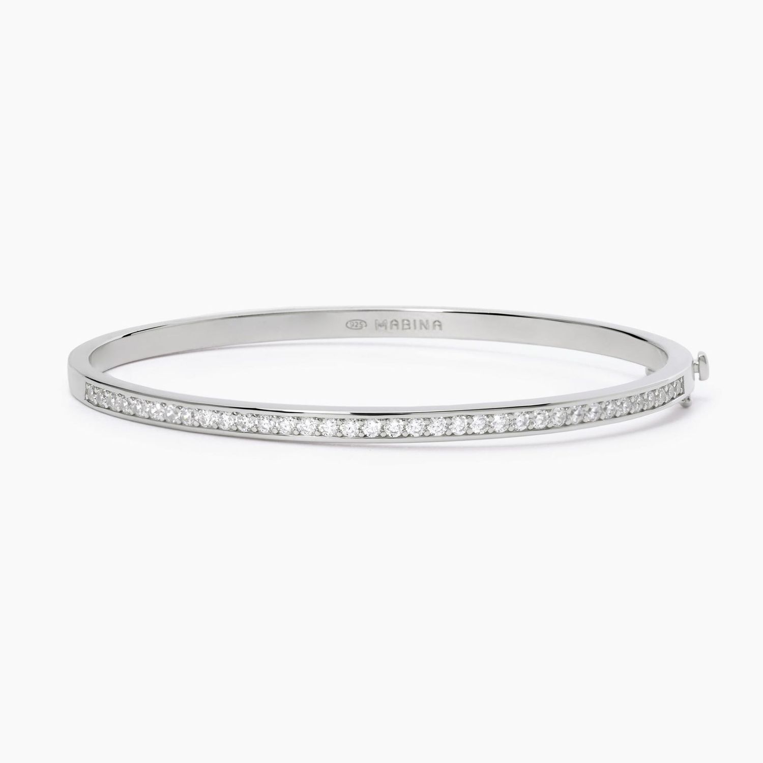 Mabina Bracciale rigido in argento con pietre