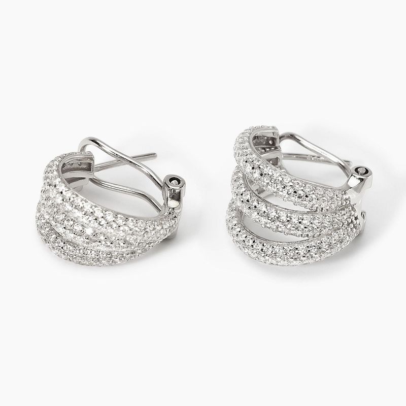Mabina Orecchini in argento rodiato con zirconi