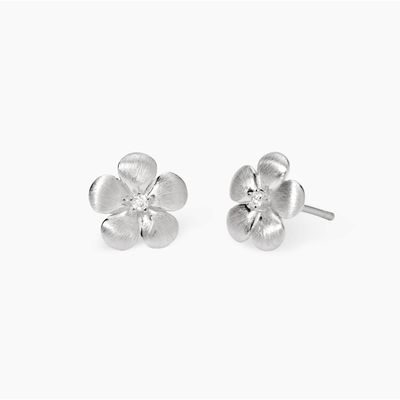 Mabina Orecchini fiore in argento bulinato