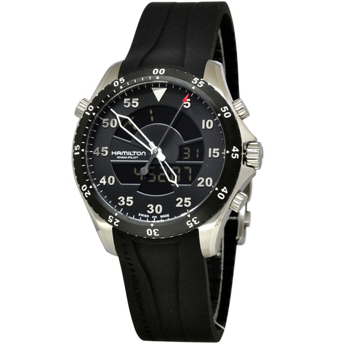 OROLOGIO HAMILTON KHAKI AVIATION FLIGHT TIMER QUARTZ - AIR ZERMATT H64554331 OROLOGIO HAMILTON KHAKI AVIATION FLIGHT TIMER QUARTZ - AIR ZERMATT H64554331