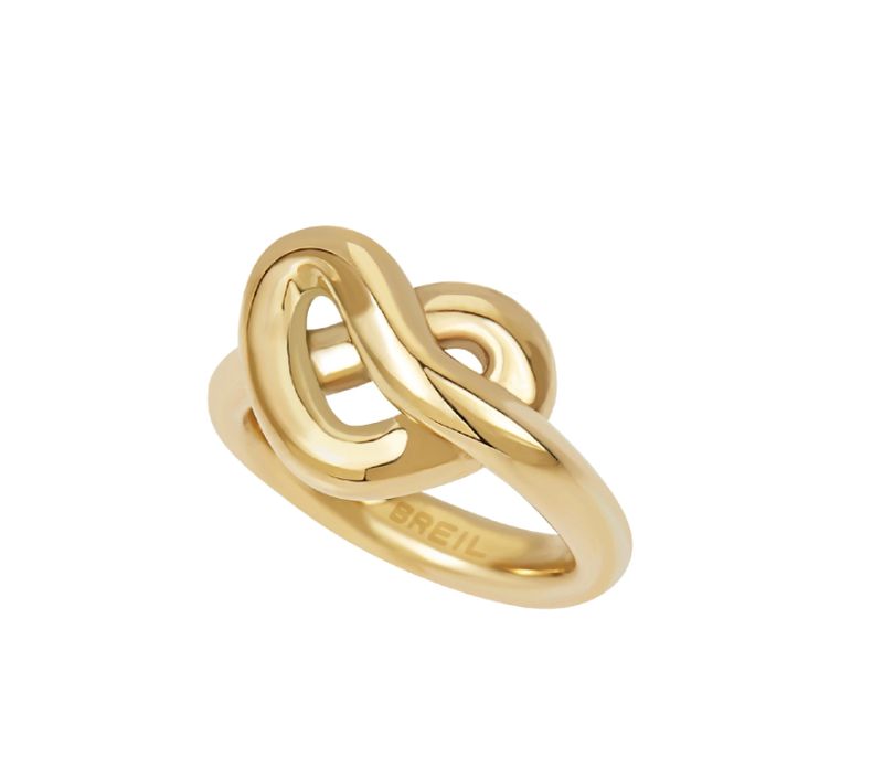 Breil Anello B&Me in acciaio lucido gold
