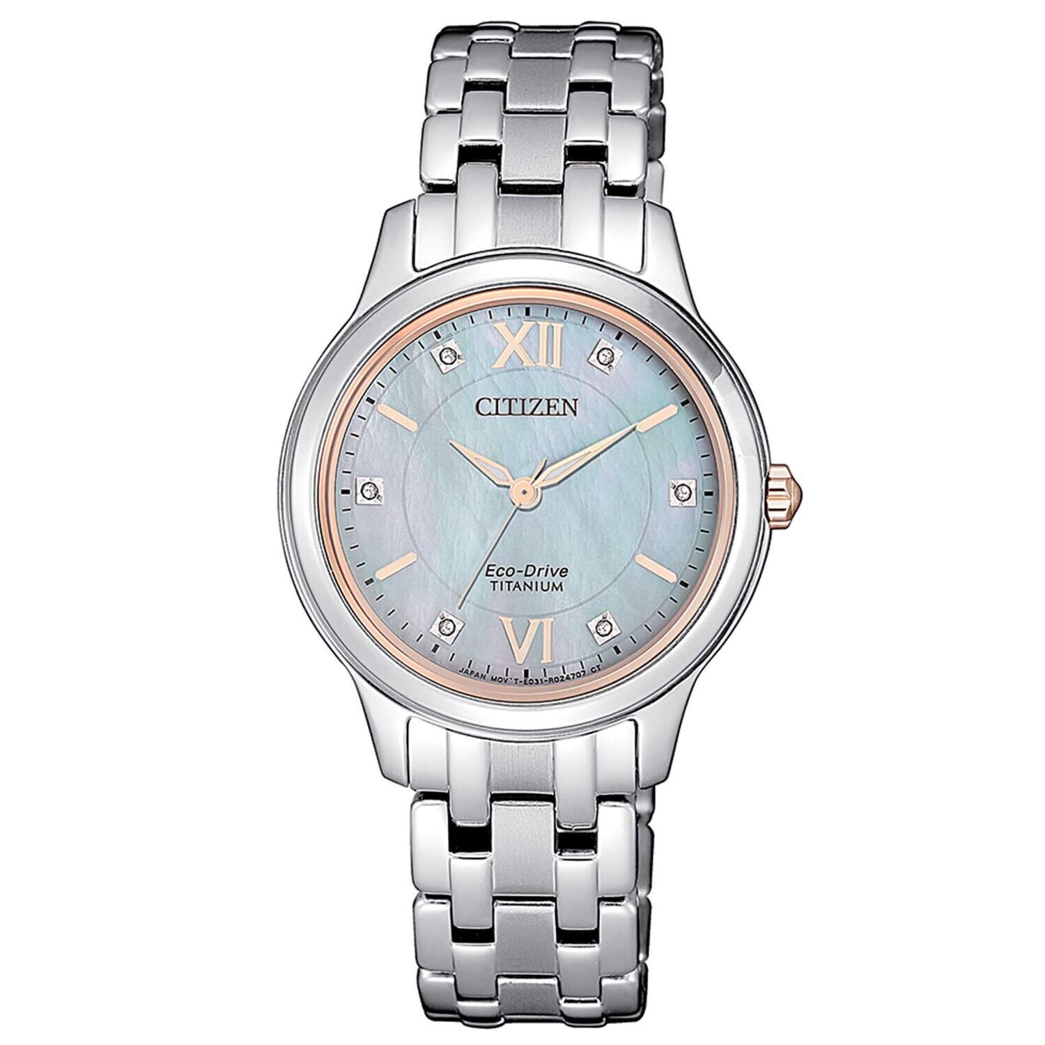 OROLOGIO CITIZEN LADY ECO-DRIVE SUPER TITANIO EM0726-89Y