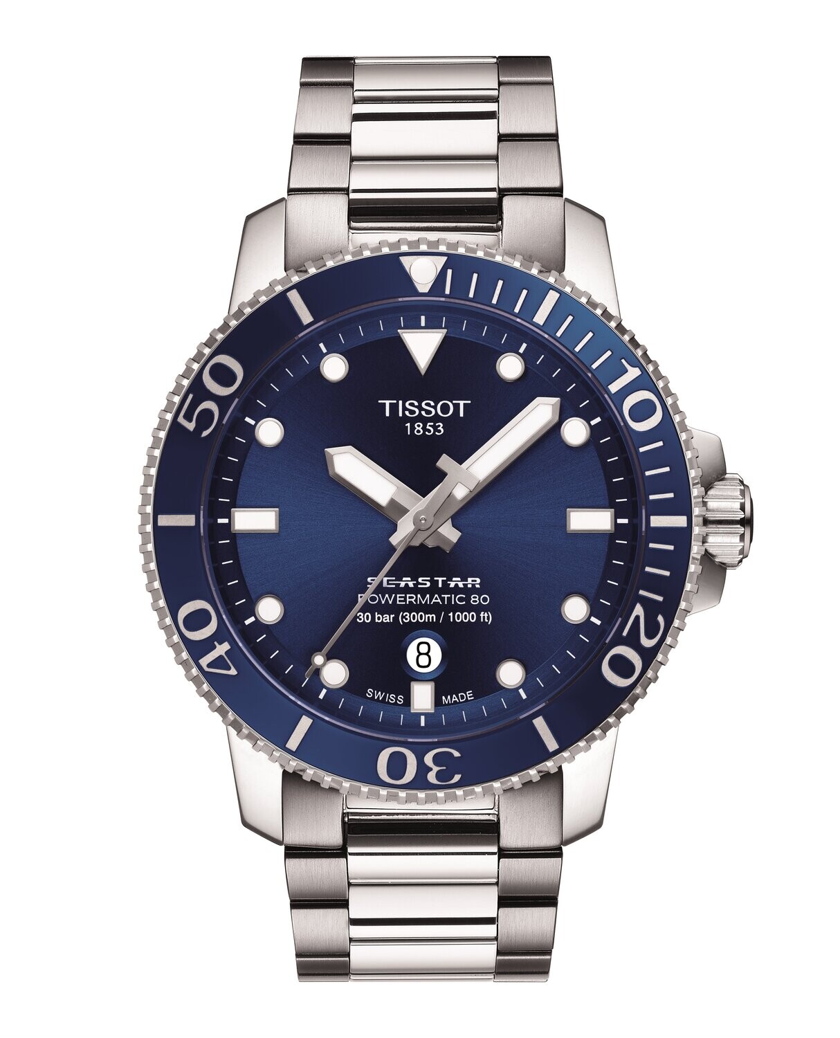 OROLOGIO TISSOT SEASTAR 1000 43mm POWERMATIC 80 T1204071104103 OROLOGIO TISSOT SEASTAR 1000 43mm POWERMATIC 80 T1204071104103