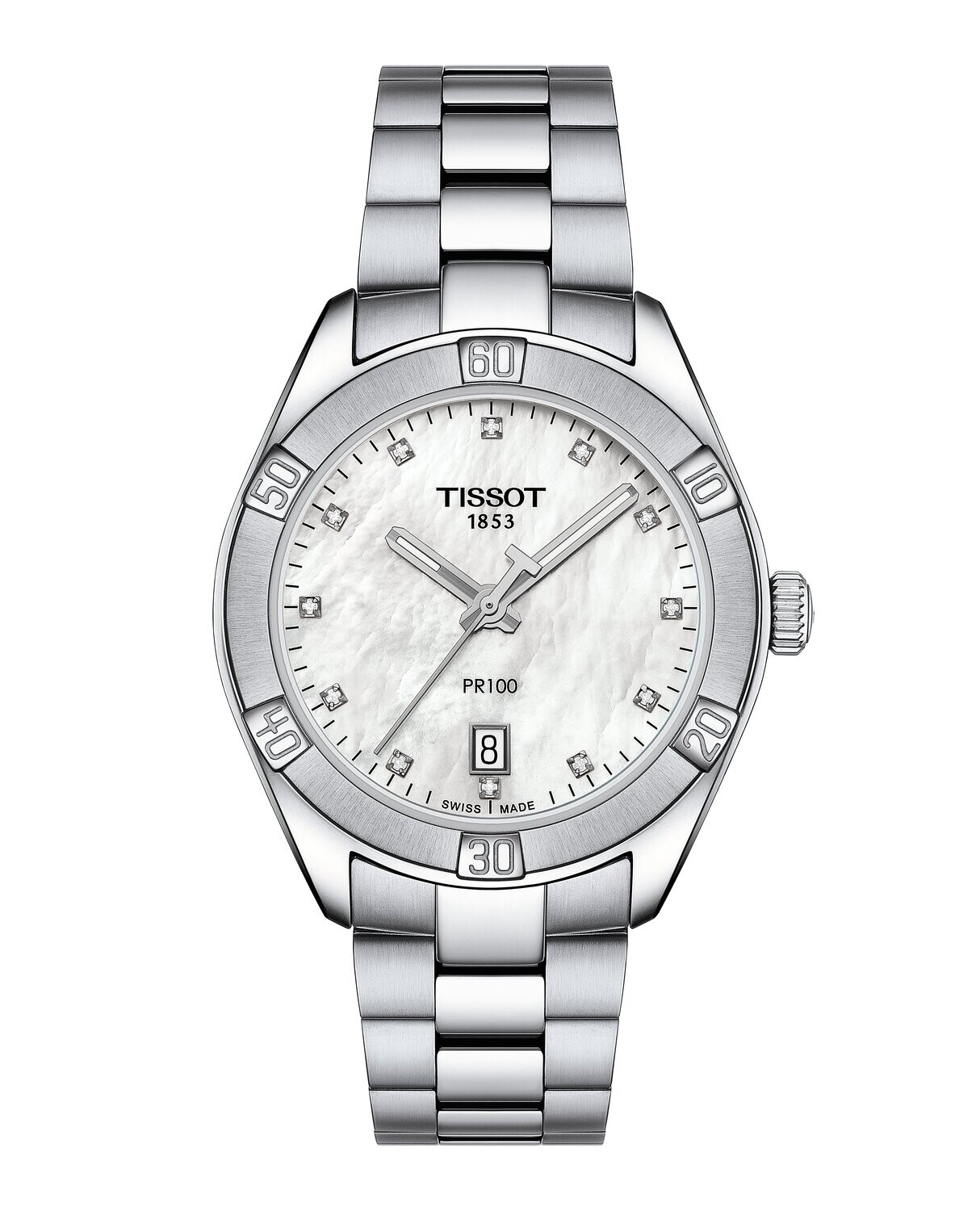 OROLOGIO TISSOT PR100 SPORT CHIC 36mm DIAMONDS T1019101111600