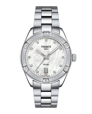 OROLOGIO TISSOT PR100 SPORT CHIC 36mm DIAMONDS T1019101111600 OROLOGIO TISSOT PR100 SPORT CHIC 36mm DIAMONDS T1019101111600