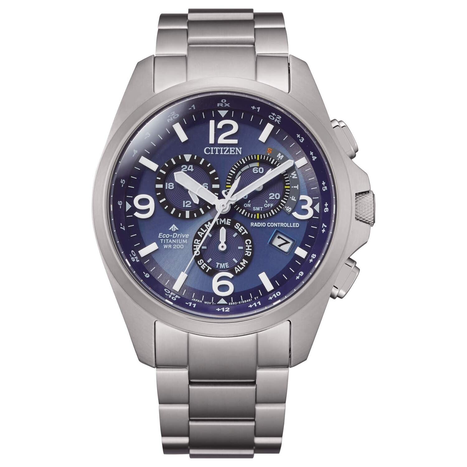 OROLOGIO CITIZEN FIELD RADIOCONTROLLATO SUPER TITANIO CB5930-82L