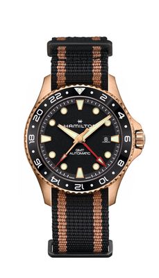 OROLOGIO HAMILTON KHAKI NAVY SCUBA GMT AUTO 43mm H82565930 OROLOGIO HAMILTON KHAKI NAVY SCUBA GMT AUTO 43mm H82565930