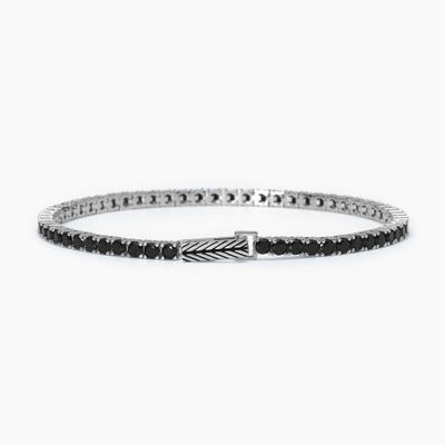 BRACCIALE TENNIS MABINA CON ZIRCONI NERI 533694-M
