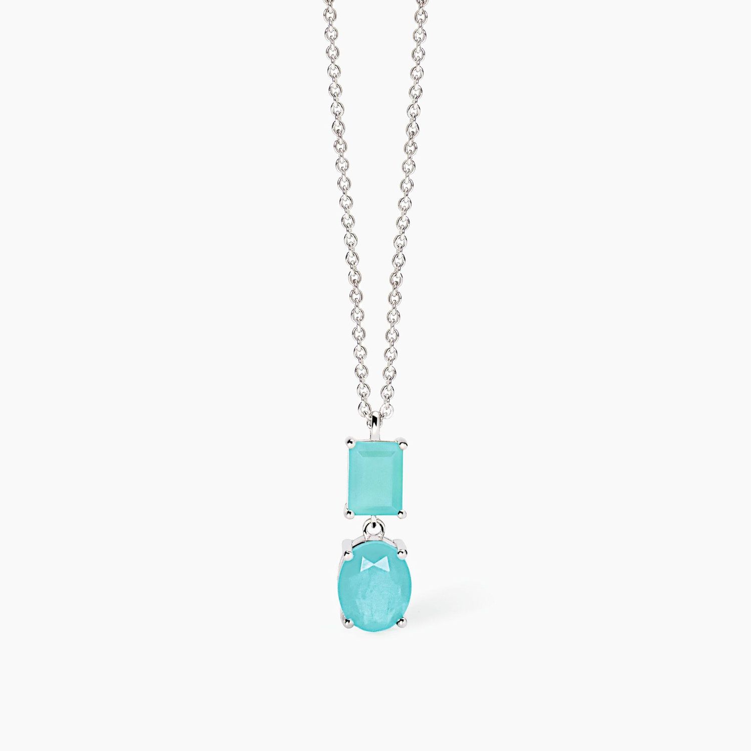 MABINA GIORCOLLO CON PENDENTI FUSION STONE GLASS AZZURRI MABINA GIORCOLLO CON PENDENTI FUSION STONE GLASS AZZURRI