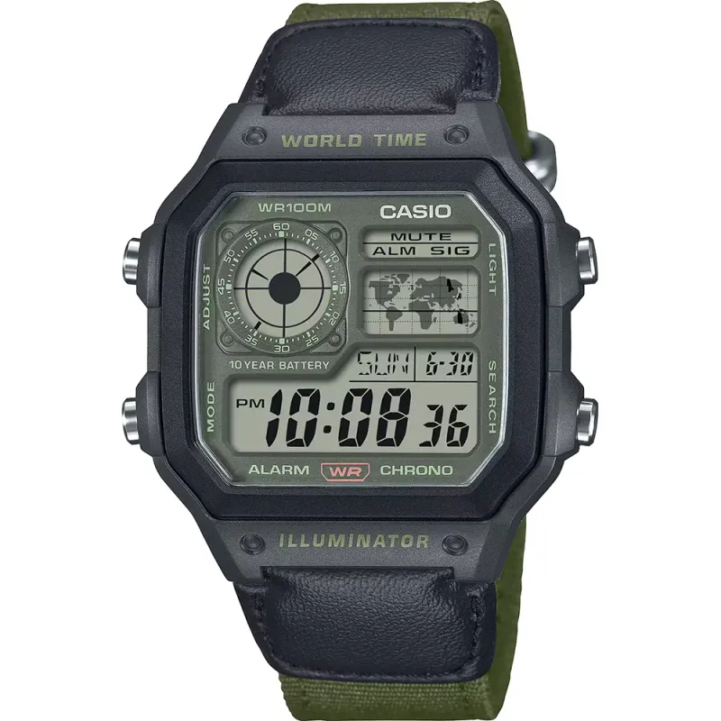 OROLOGIO CASIO MULTIFUNZIONE AE-1200WHUB-3AVEF
