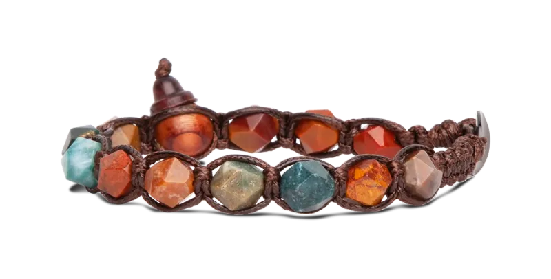 BRACCIALE TAMASHII DIAMOND CUT - AGATA MUSCHIATA