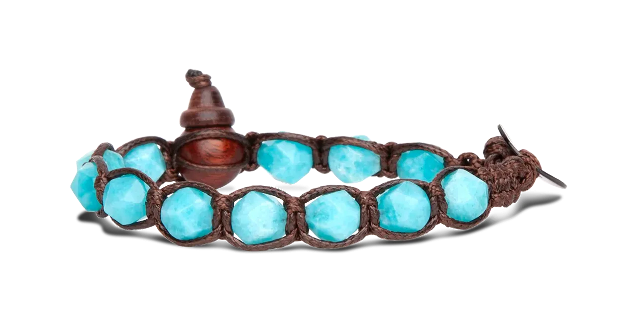 BRACCIALE TAMASHII DIAMOND CUT - GIADA VERDE ACQUA