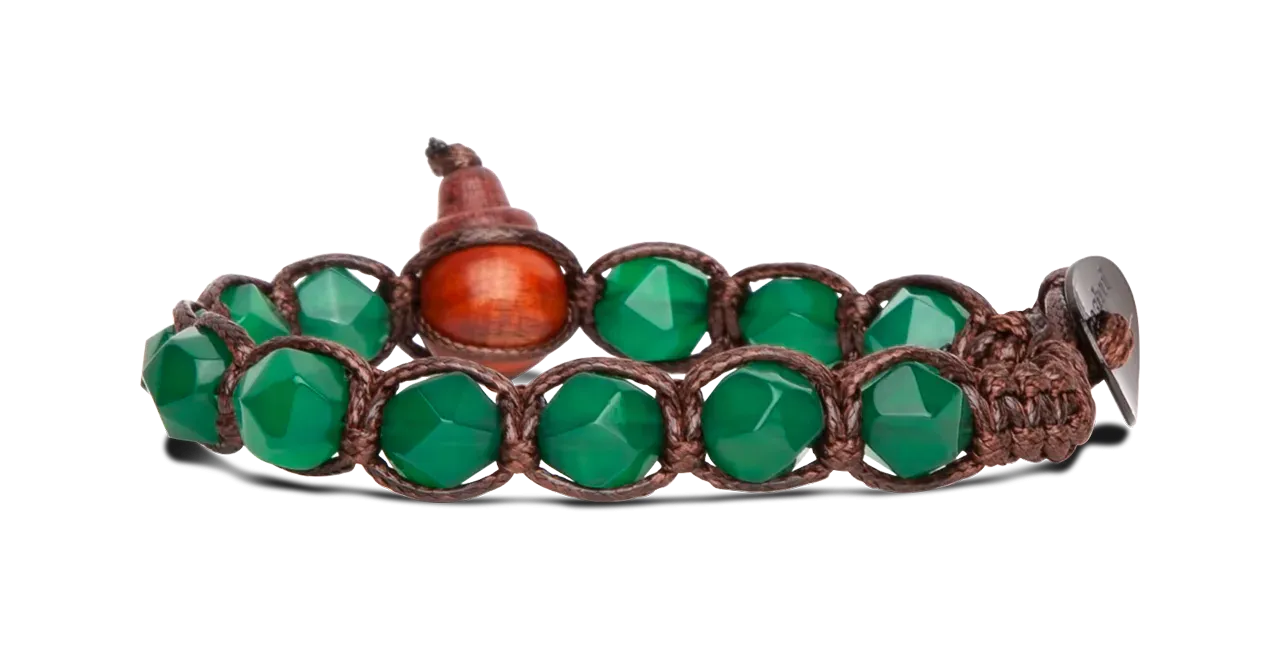 BRACCIALE TAMASHII DIAMOND CUT - AGATA VERDE