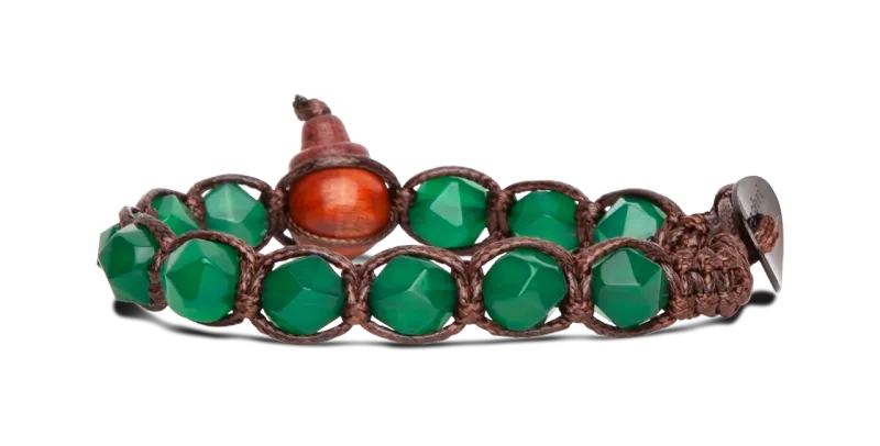 BRACCIALE TAMASHII DIAMOND CUT - AGATA VERDE