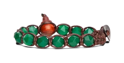 BRACCIALE TAMASHII DIAMOND CUT - AGATA VERDE