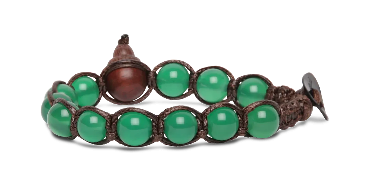 BRACCIALE TAMASHII CLASSICO 8mm - AGATA VERDE