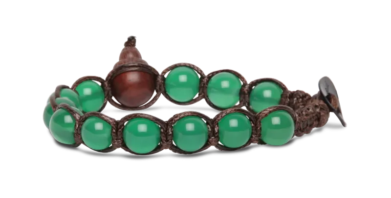 BRACCIALE TAMASHII CLASSICO 8mm - AGATA VERDE