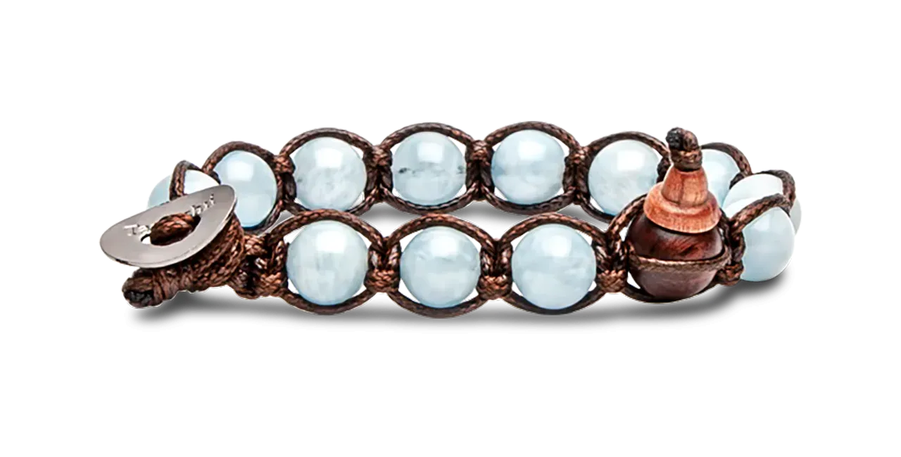 BRACCIALE TAMASHII CLASSICO 8mm - ACQUAMARINA