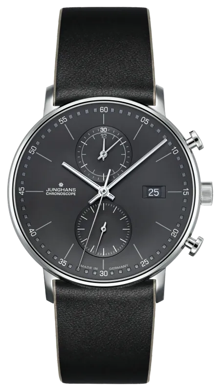OROLOGIO JUNGHANS FORM C CHRONOSCOPE QUARTZ 41/4876.00 OROLOGIO JUNGHANS FORM C CHRONOSCOPE QUARTZ 41/4876.00