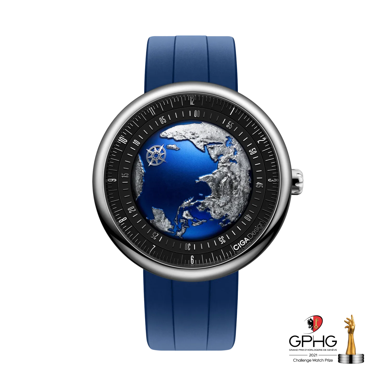OROLOGIO CIGA DESIGN BLUE PLANET II ATLANTIC U039-SU01-W6U OROLOGIO CIGA DESIGN BLUE PLANET II ATLANTIC U039-SU01-W6U