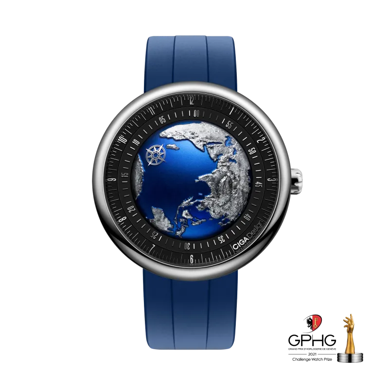 OROLOGIO CIGA DESIGN BLUE PLANET II ATLANTIC  U039-SU01-W6U