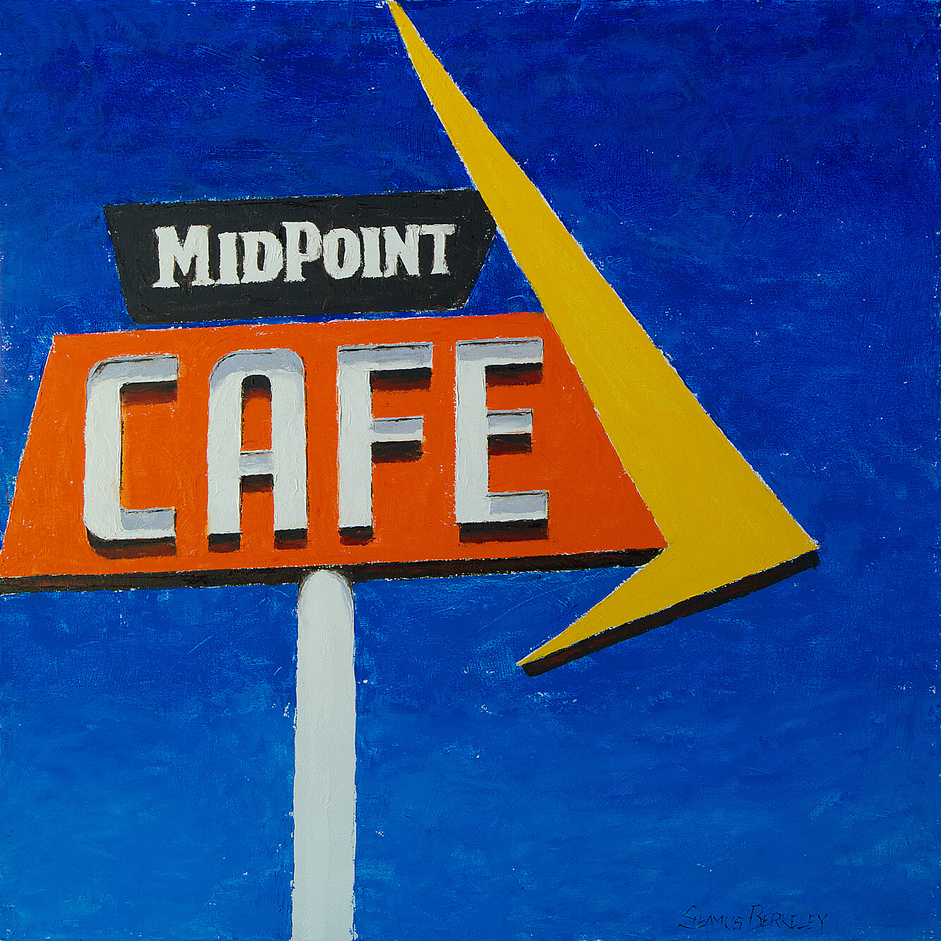 'MidPoint Cafe Near' Oil Painting