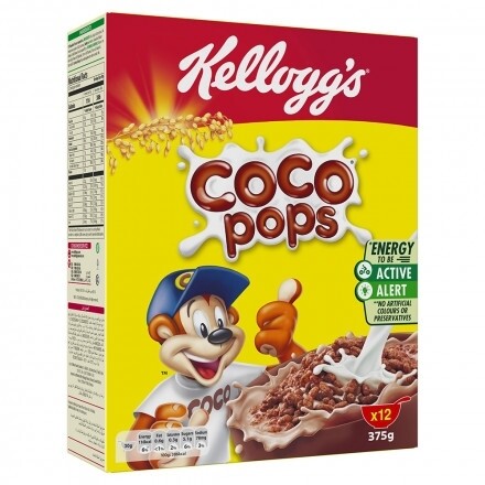 Coco  pops  رقائق حبوب الارز المحمصة بنكهة الشوكلاته ٣٧٥ جرام