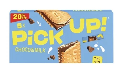 بسكوت pick up شوكولاته الحليب28جرام×5
