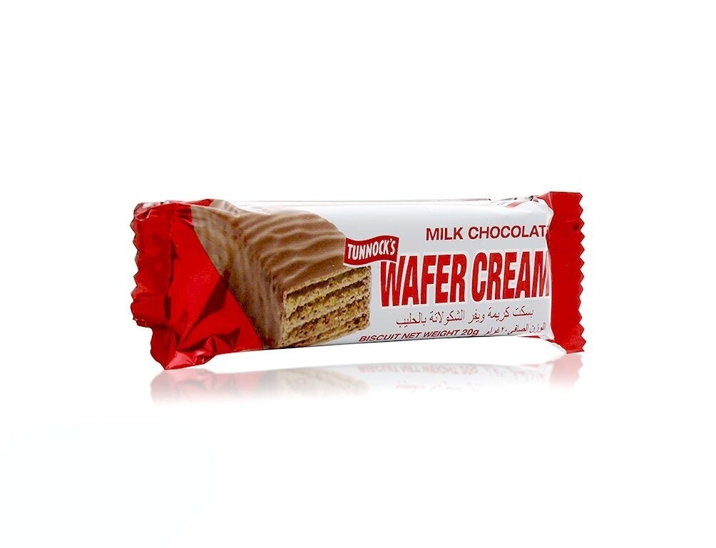 ابو الولد . بسكوت ويفر  المغطى بالشوكولاته الحليب ٢٠ جرام