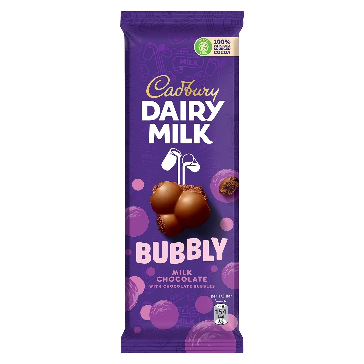 DAIRY MILK BUBBLY MILK CHOCOLATE 90g