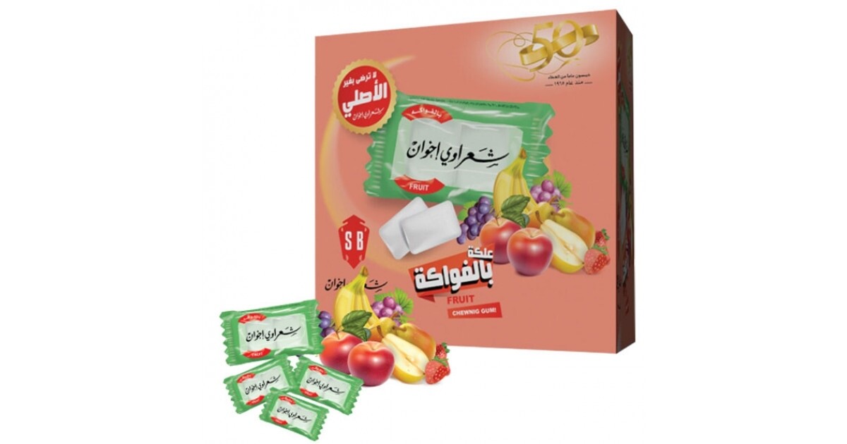 لبان شعراوى اخوان بنكهة الفواكة ١٠٠×٢