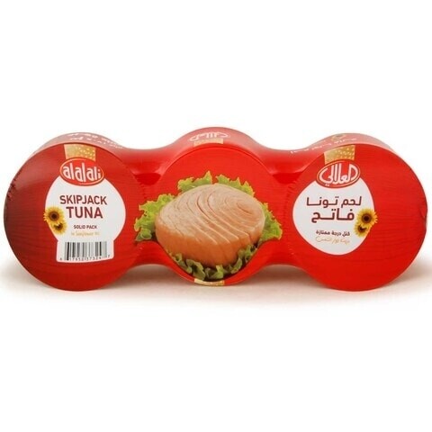 العلالي تونا لحم فاتح بزيت دوار الشمس ١٧٠ جرام × ٣
