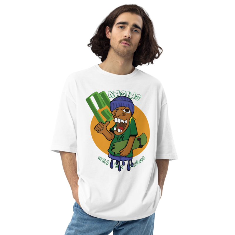 Hanging out with em skaters Oversized Tee(unisex)