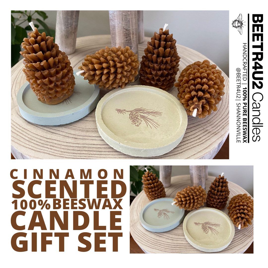 Beeswax Candles - Pinecone Beeswax Candle Gift Set