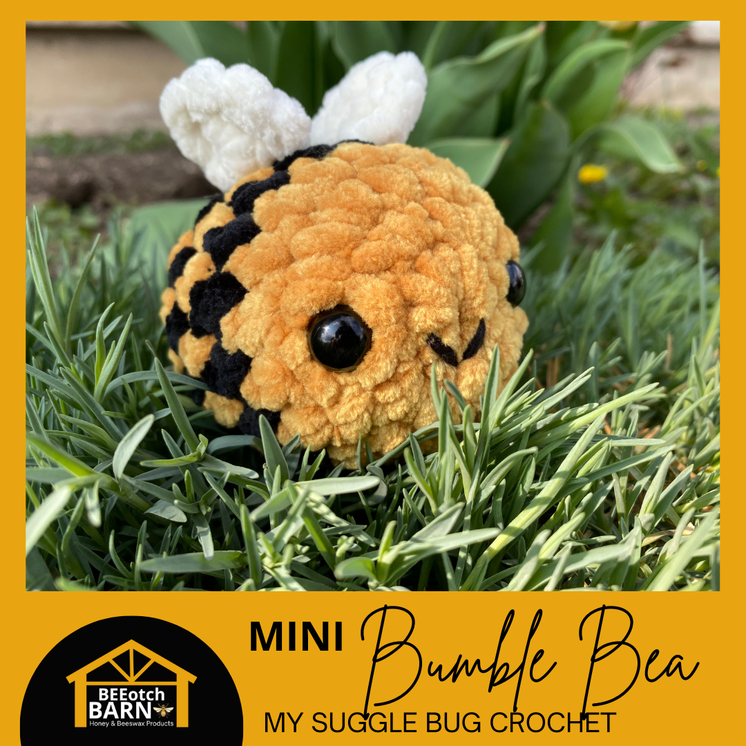 Bee Stuffies - Crocheted, Colours and Sizes: Minbee - Bumble Bea