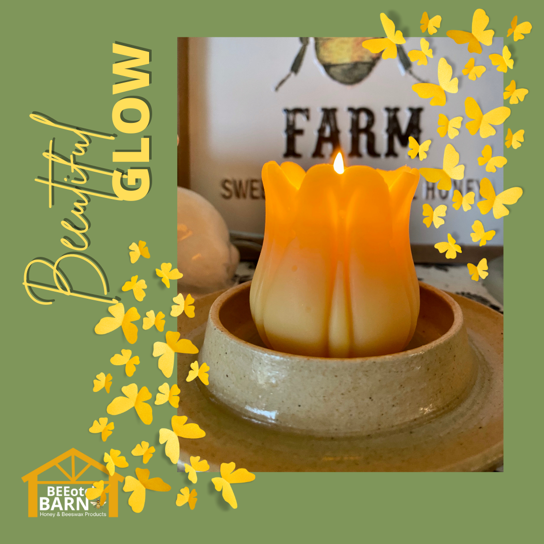 Beeswax Candle - Spring Tulip