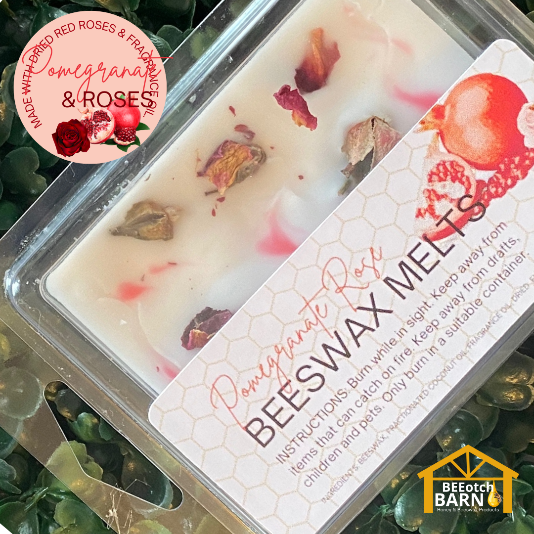 Beeswax Melts - Spring/Summer Scents SAVE WHEN YOU BUY 3!!, Melt Scents: Pomegranate