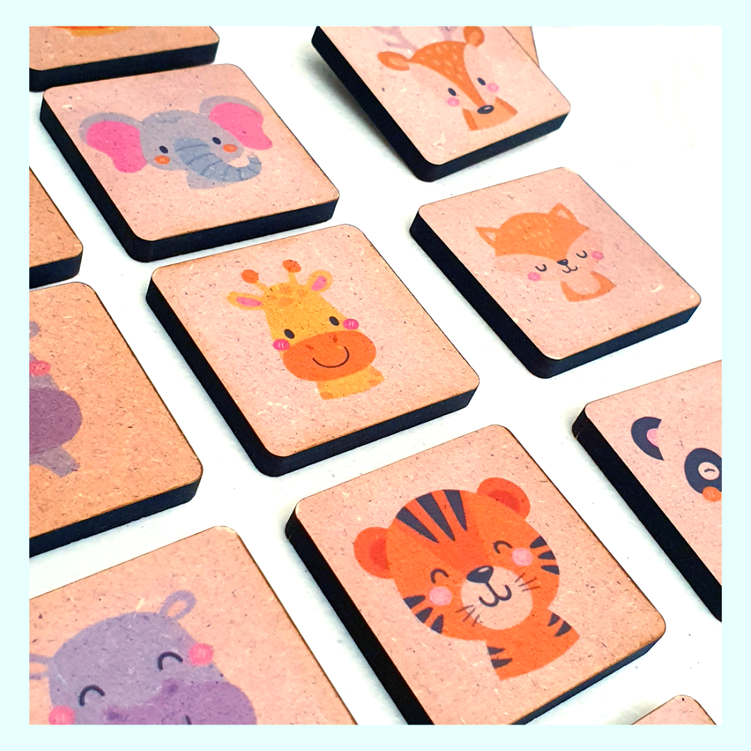 Juego de Memoria Animales del Zoológico