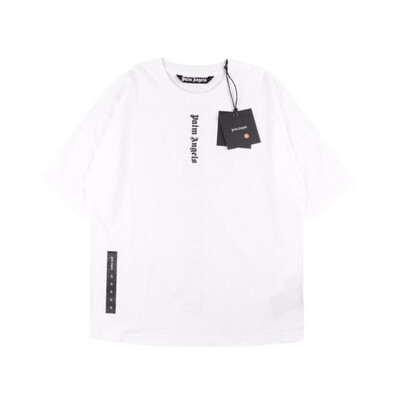 Palm Angels Vertical Black logo t-shirt white