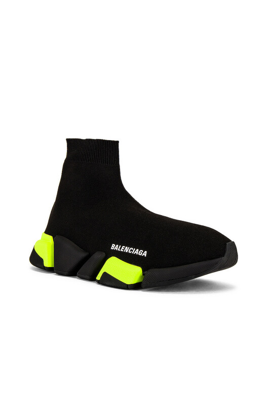 BALENCIAGA SPEED TRAINER 2.0 BLACK &amp; Fluo Green