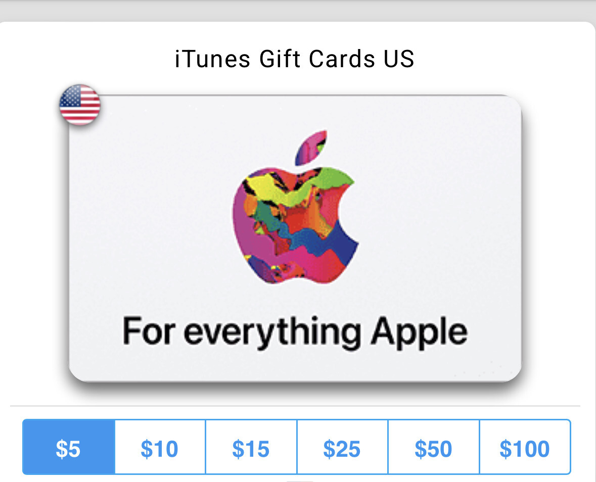 Apple Itunes Gift Cards US