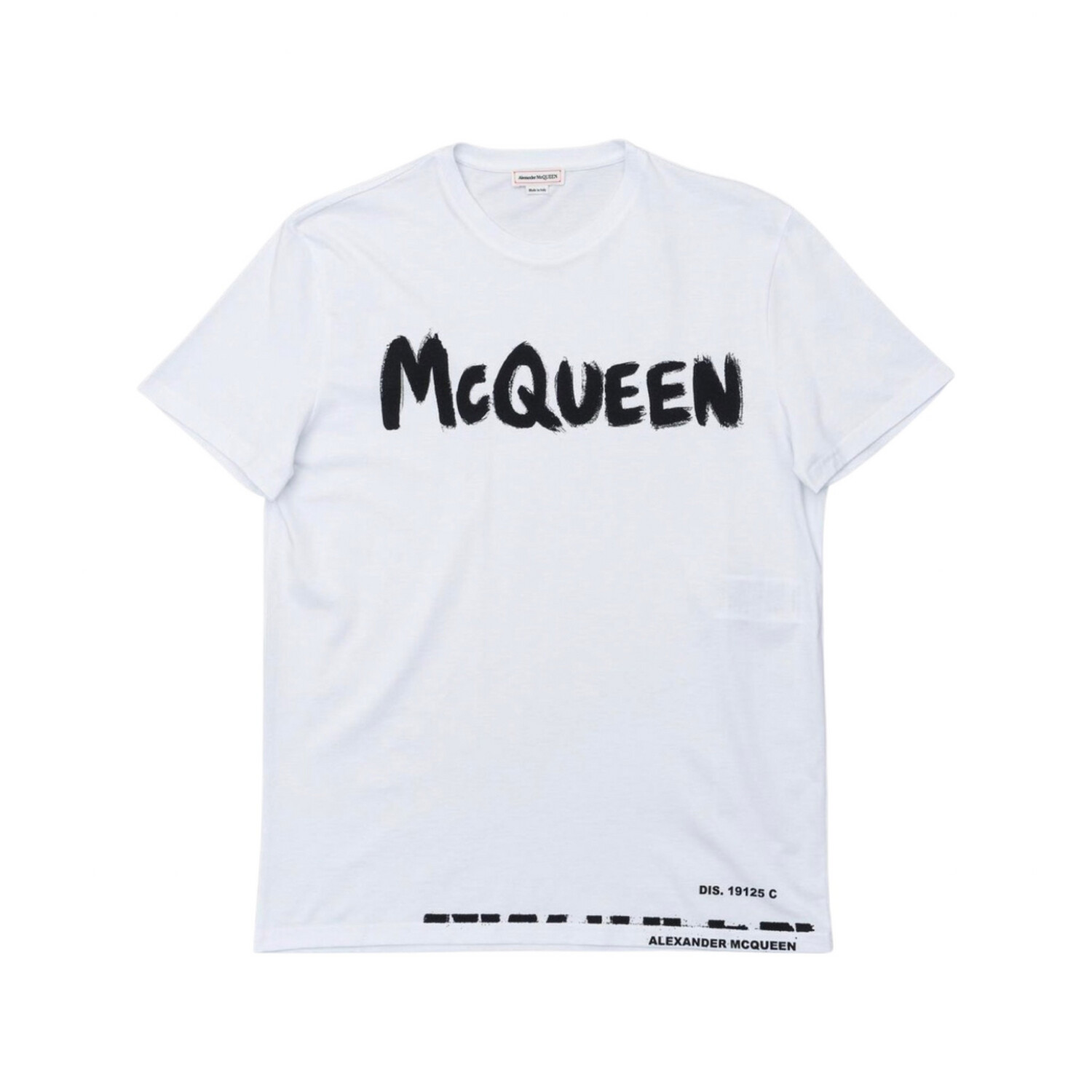 ALEXANDER MCQUEEN - Black Grey Graffiti T-shirt White