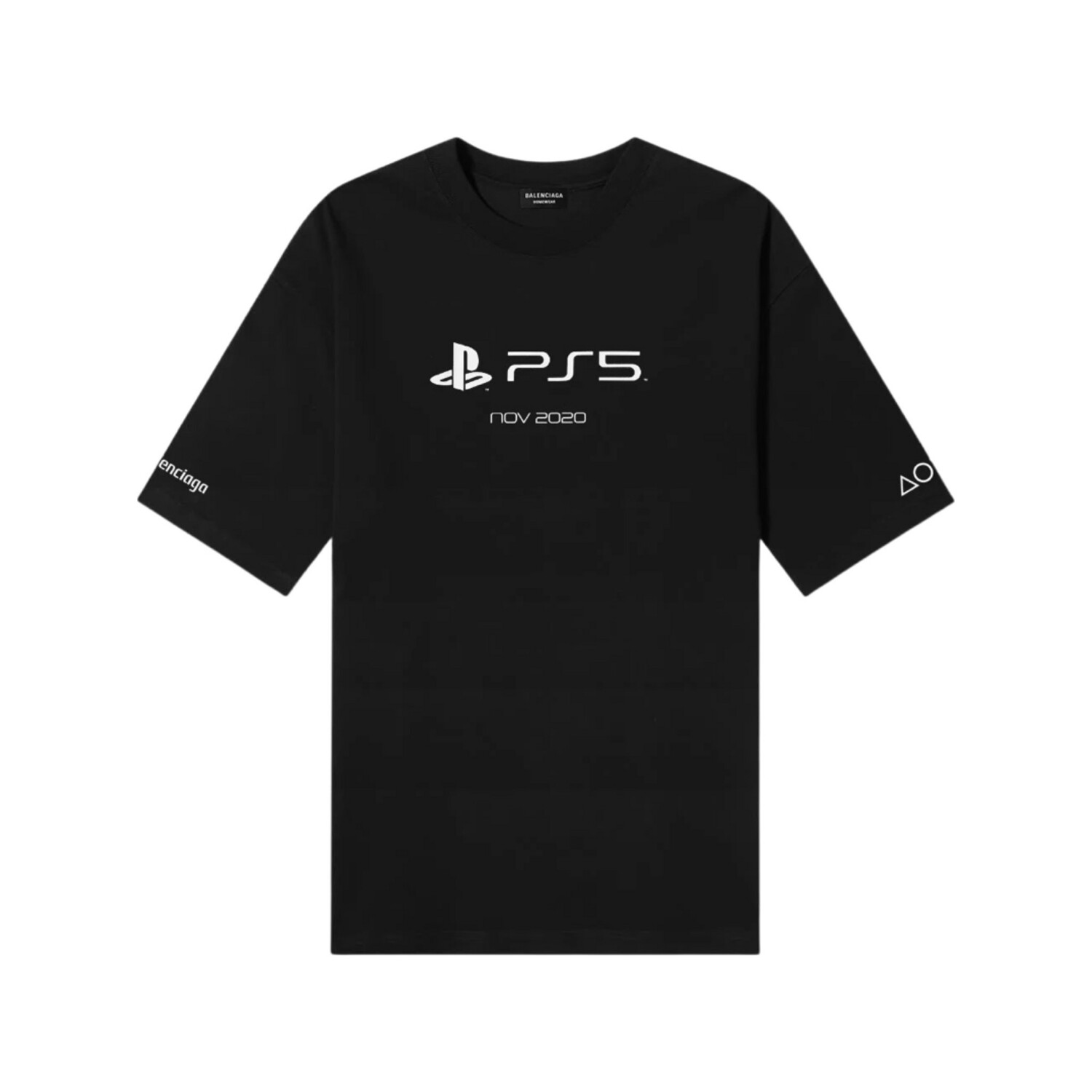 BALENCIAGA OVERSIZED PS5 TEE BLACK &amp; WHITE