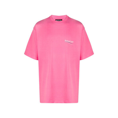 BALENCIAGA Political Campaign T-Shirt Pink