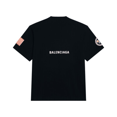 BALENCIAGA Nasa Boxy Fit Cotton T-shirt In Black