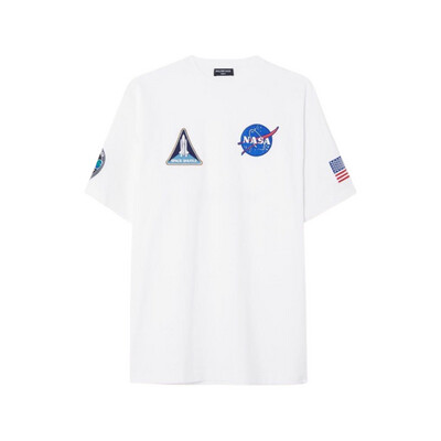 BALENCIAGA Nasa Boxy Fit Cotton T-shirt In White